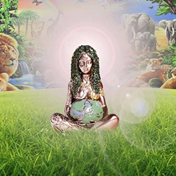 Mother Earth Statue, 6inch H Nature Moon Goddess Statue, Spiritual Figurines - Picture 7 of 7